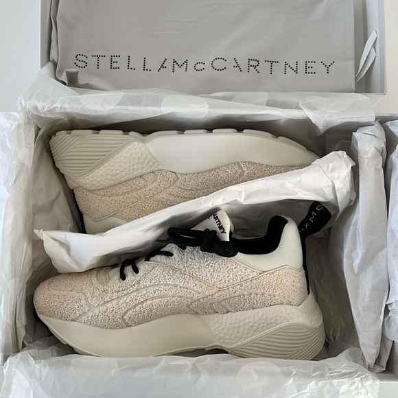 NWT NIB new Stella McCartney Eclypse sneaker trainer white ecru Size IT 40 US 10 - Picture 2 of 14